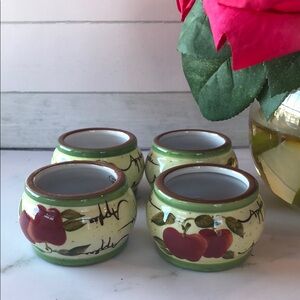 Charming Apple Design Ceramic Napkin Holders